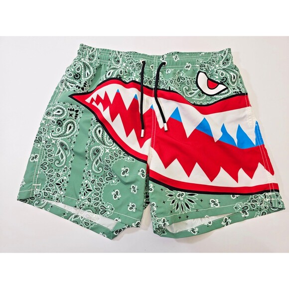 MC2 SAINT BARTH‎ Men's M Shark Print Swim Shorts Trunks Board Short - Picture 1 of 6